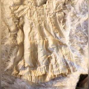 Loft cream short sleeve blouse